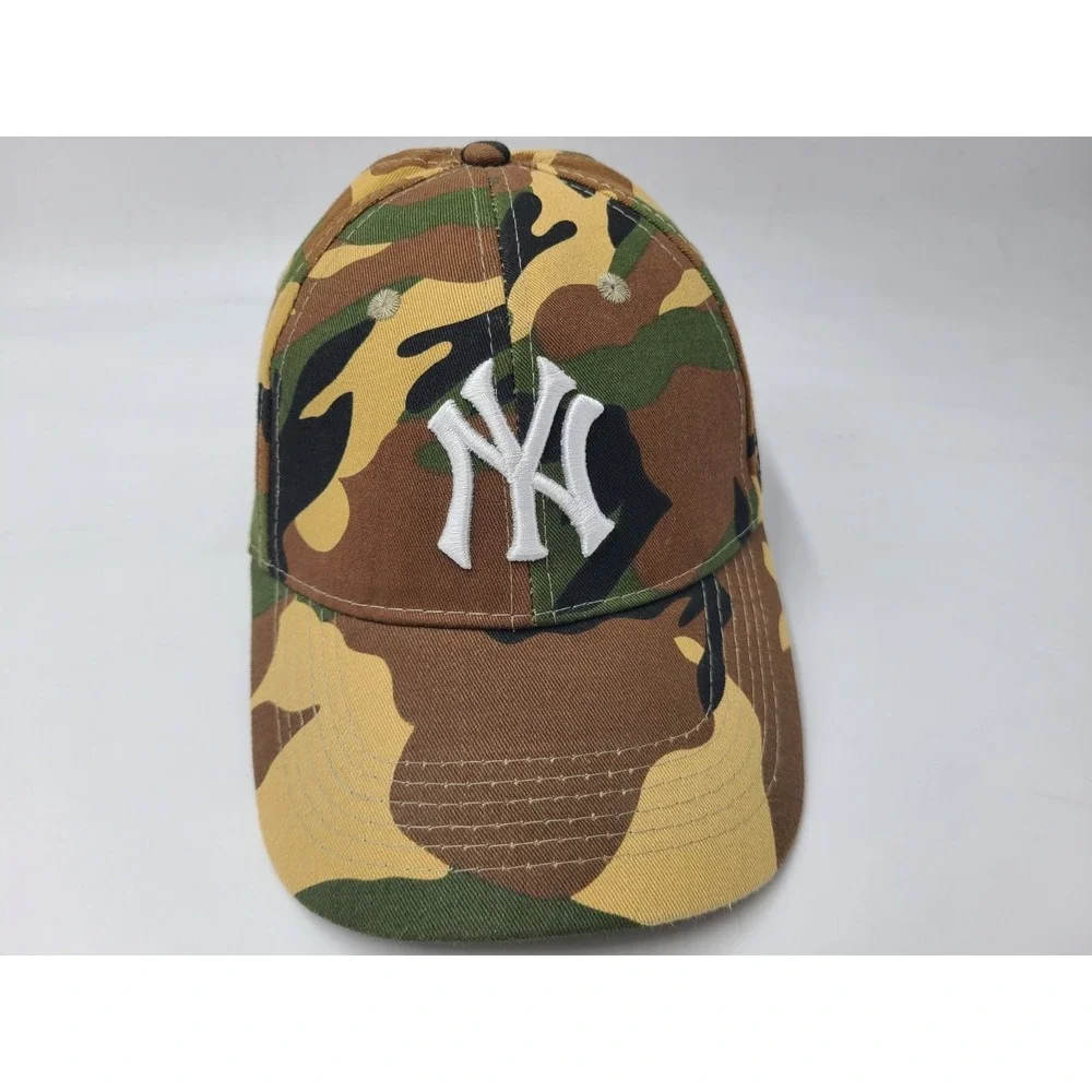 New York Yankees Camo Budweiser Adjustable Hat Cap SGA MLB Baseball‎ Brown Green